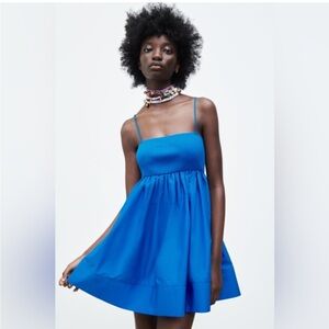Zara Blue Babydoll Dress!